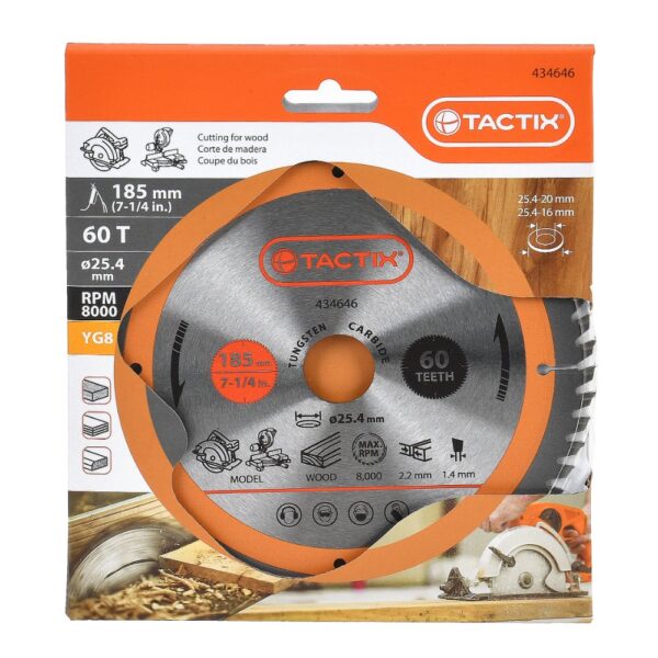 Circular Saw Blade for Wood 60 Tooth 185mm Packaged