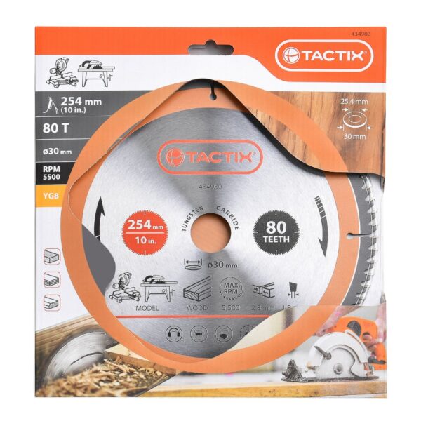Circular Saw Blade for Wood 80 Tooth 255mm Packaged