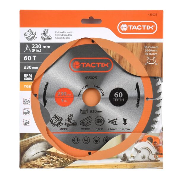 Circular Saw Blade for Wood 60 Tooth 230mm Packaged