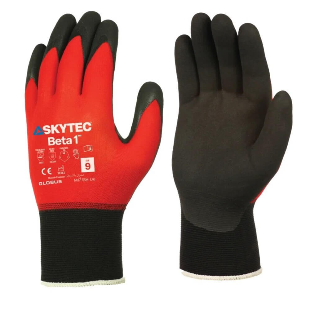 SKYTEC Beta 1 Red Gloves (General Handling)