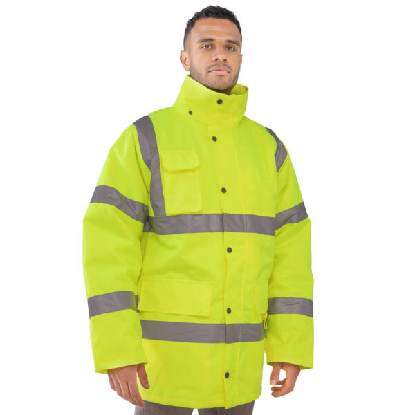 Hi-Vis Waterproof Contractors Jacket Yellow