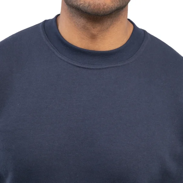 Navy Blue Sweatshirt 300gsm Poly Cotton neck