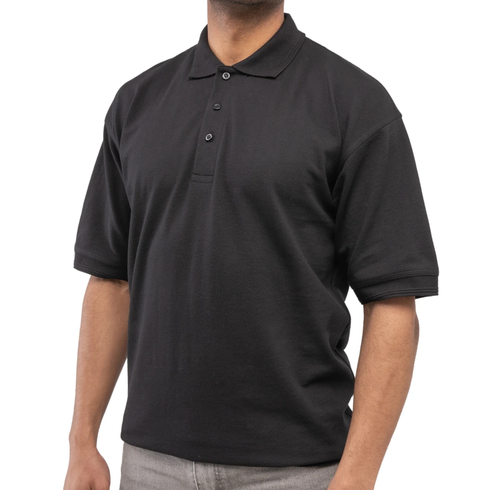 Black Polo Shirt 220gsm Poly Cotton