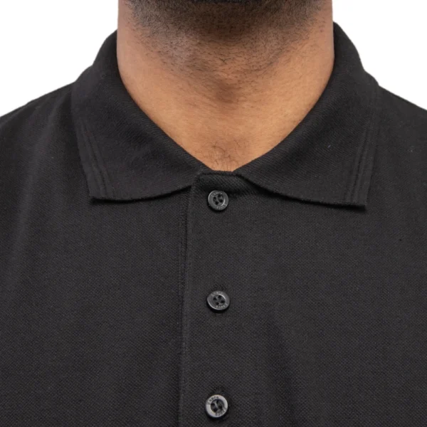 Black Polo Shirt 220gsm Poly Cotton Neck