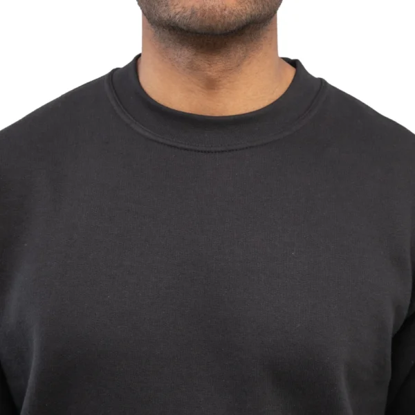 Black Sweatshirt 300gsm Poly Cotton Neck
