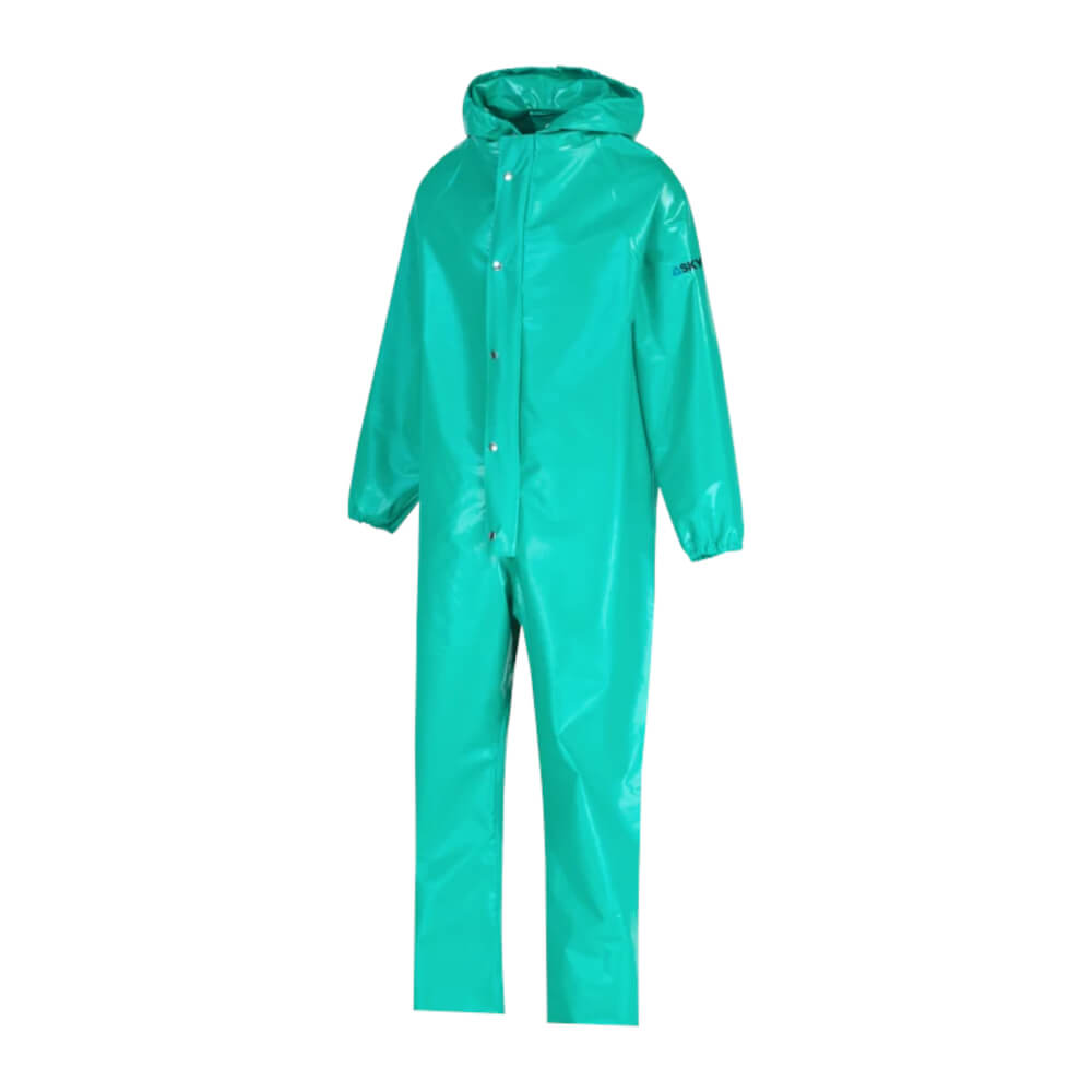 Chemical Splash Protective Boilersuit CMBH-EW – PVC Reusable, Green