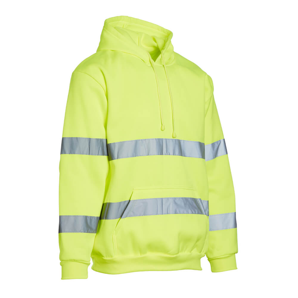 Hi-Vis Yellow Hoodie EN20471 Class 3 - angle