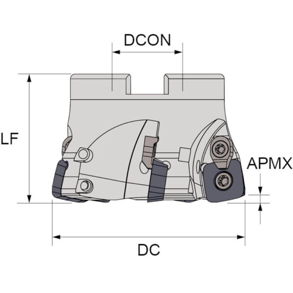 M15HF-12 Shell/Face mill body