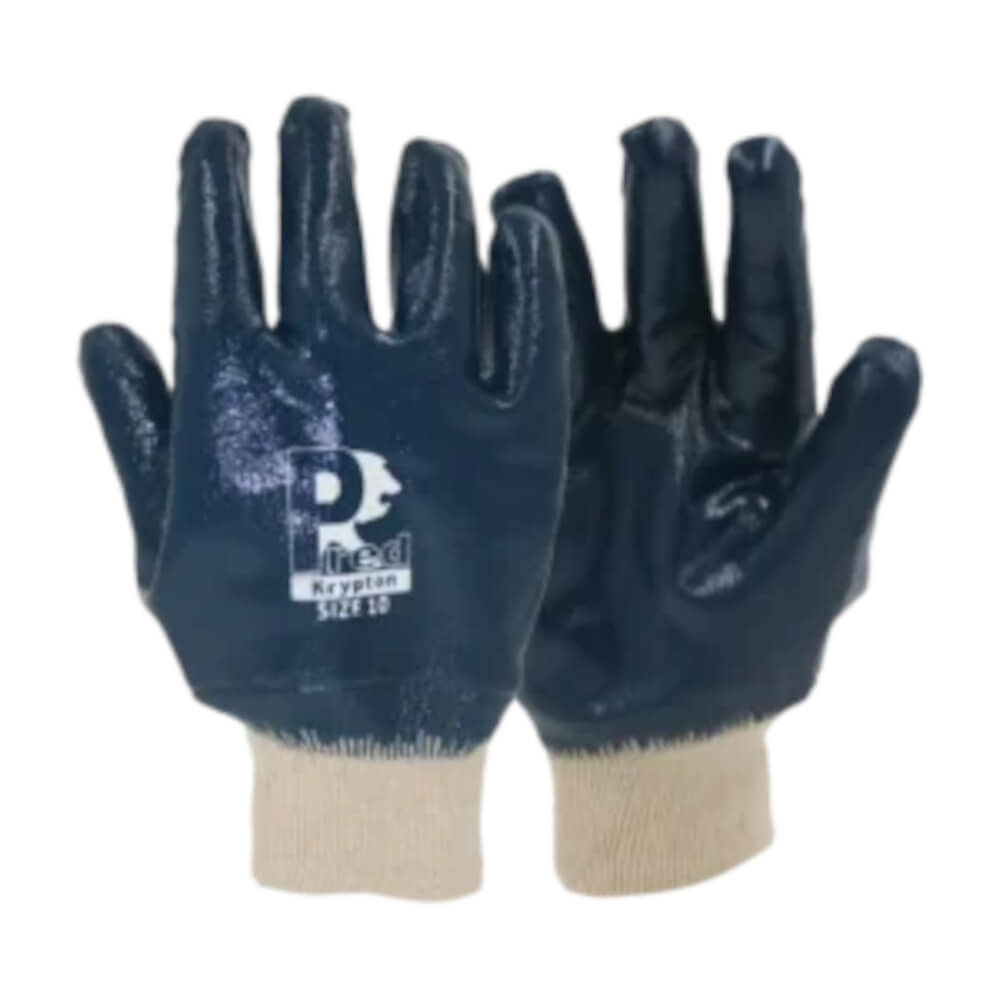 Nitrile Knit Wrist Gloves – Heavy Duty Work Gloves