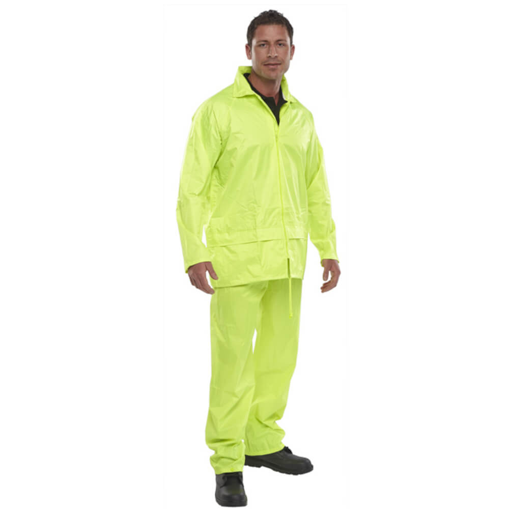 Nylon Weatherproof Suit Jacket and Trouser Pack - Yellow