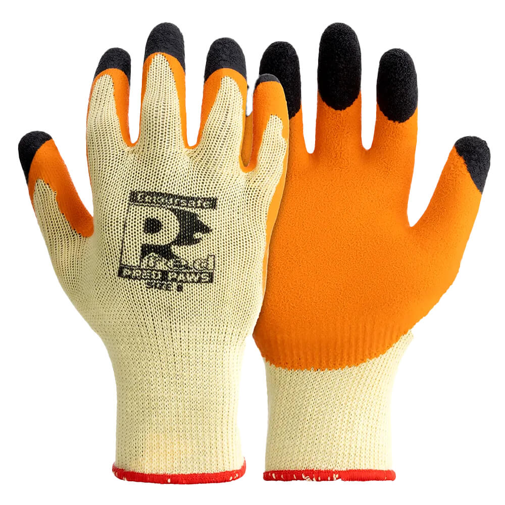 Pred Paws Latex Coated Work Gloves – Polycotton Liner