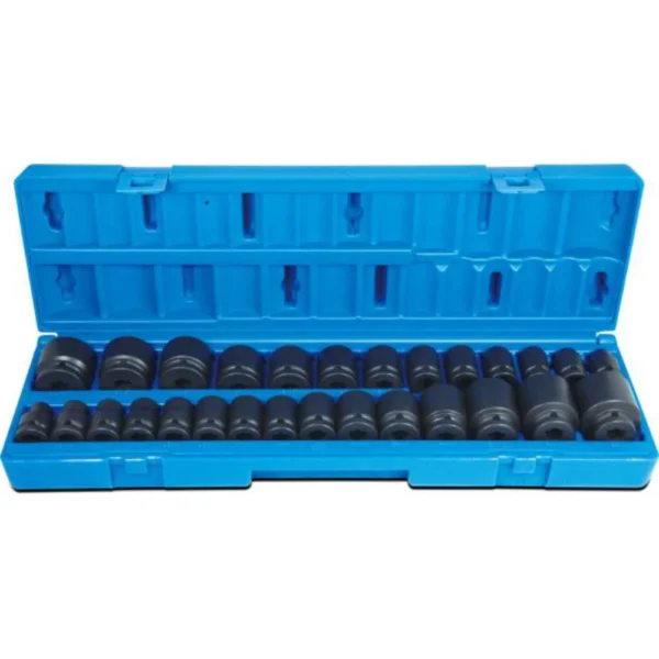1/2 Square Drive Impact Socket Set - Metric & Imperial- SET08AFMMS28