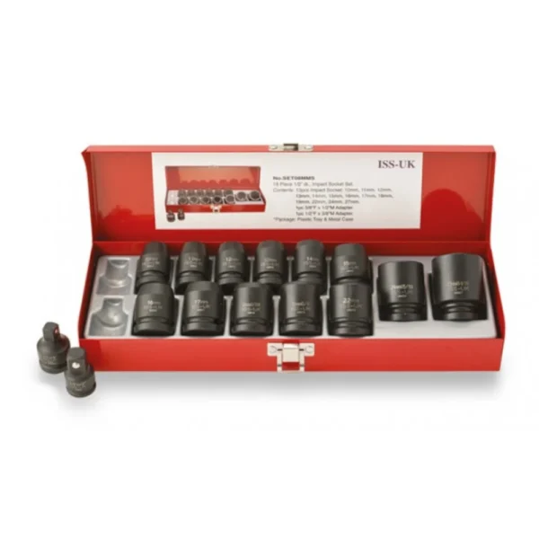 1/2 Square Drive Impact Socket Set - 10mm to 27mm - SET08MMS