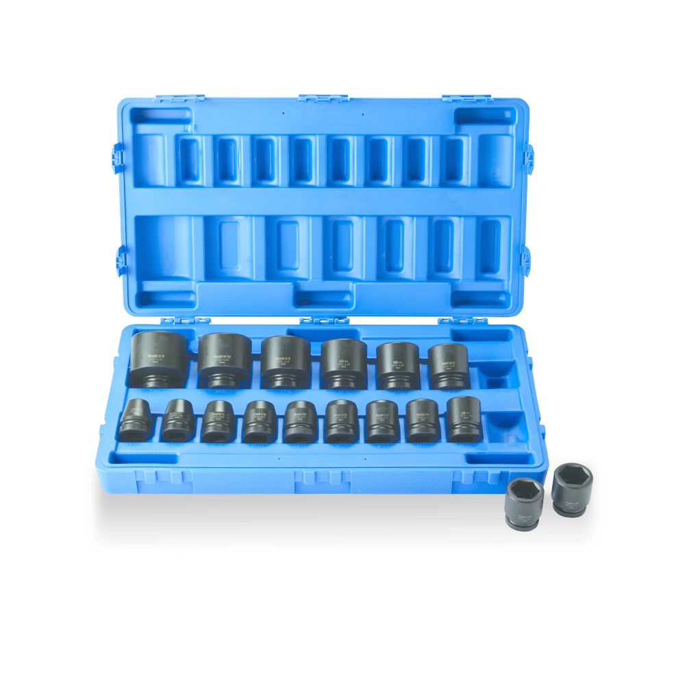 1" Square Drive Impact Socket Set - 19mm to 70mm - SET16MMS17