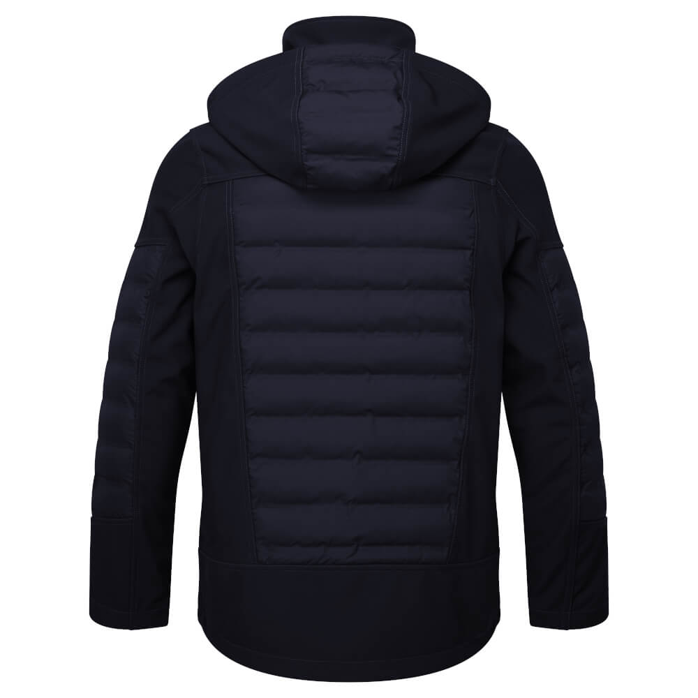 Unisex Hybrid Softshell Workwear Jacket – Navy back