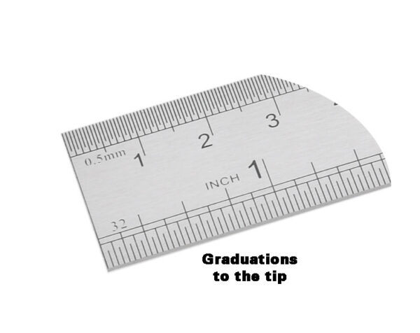 Rule Stainless Steel graduations zero