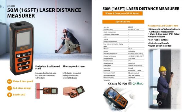 Tactix Laser Distance Measure Image 4