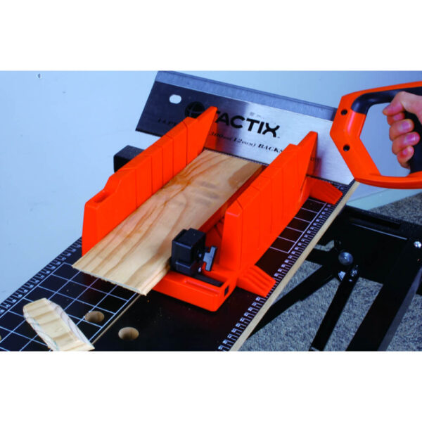 TAC269001 TACTIX QUICK ACTION MITRE BOX 37cm In Use 1