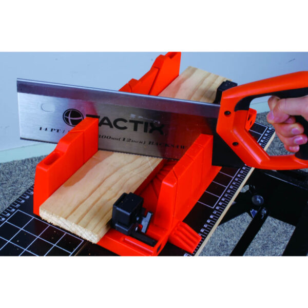 TAC269001 TACTIX QUICK ACTION MITRE BOX 37cm In Use 2