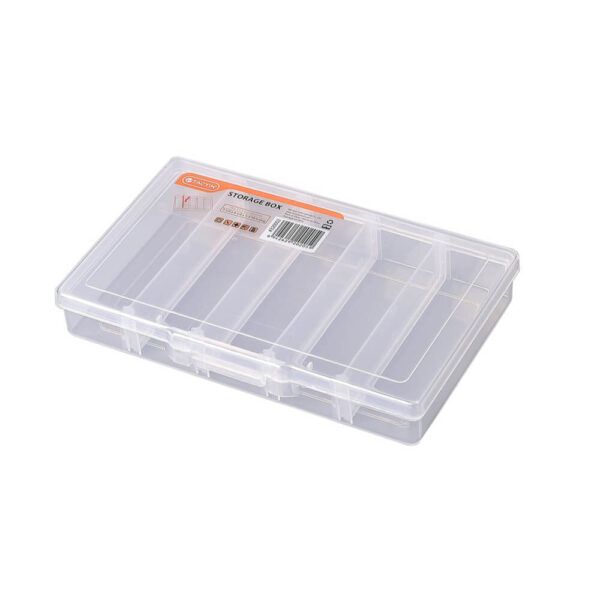 TACTIX 5 COMPARTMENT CLEAR ORGANISER STORAGE BOX