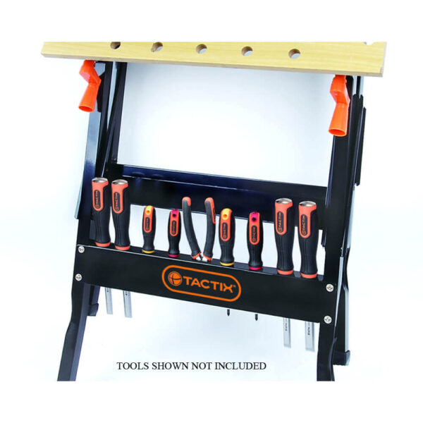 TAC330001 TACTIX PORTABLE WORK BENCH 640x605x820mm IN USE 3