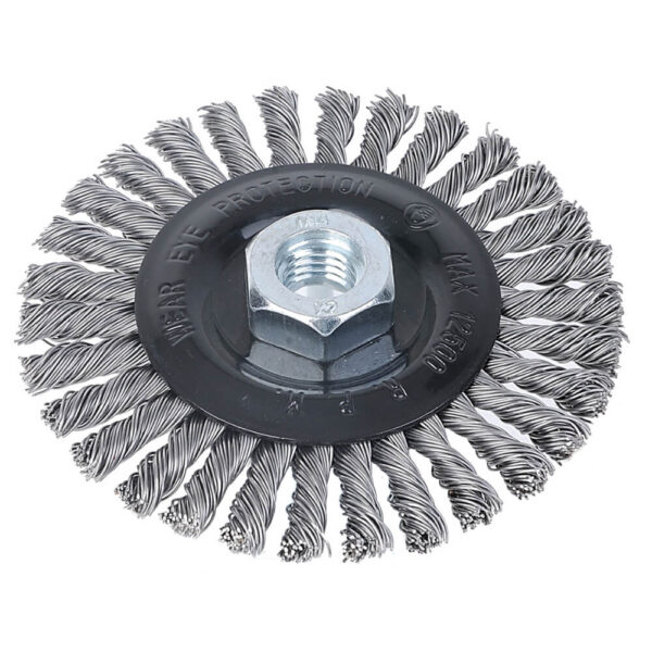 TACTIX KNOTTED WIRE WHEEL BRUSH - M14x2 THREAD