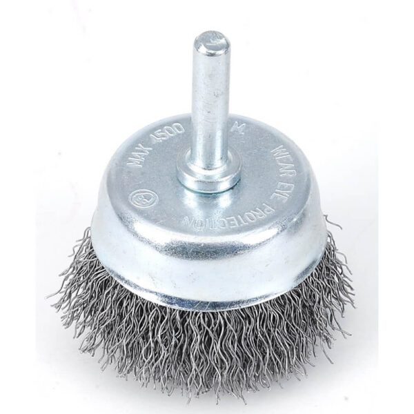 TACTIX CRIMPED WIRE CUP BRUSH - 6mm ROUND SHANK