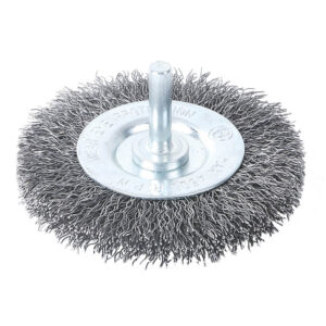 TACTIX CRIMPED STAINLESS STEEL WIRE WHEEL BRUSH - 6mm ROUND SHANK