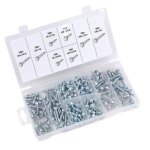 TAC565101 TACTIX 200PC ASSORTED HEX HEAD SELF-TAPPING SCREW