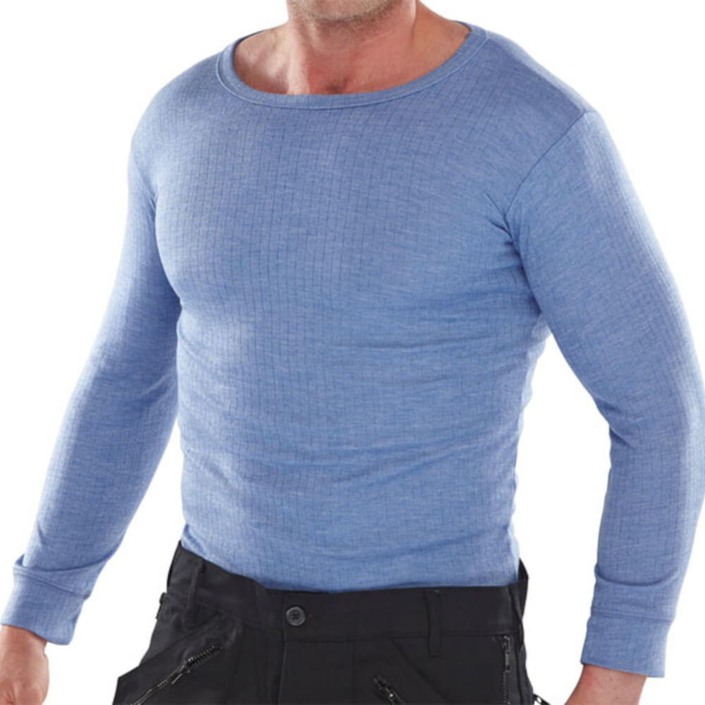 Long Sleeved Thermal Vest - Blue