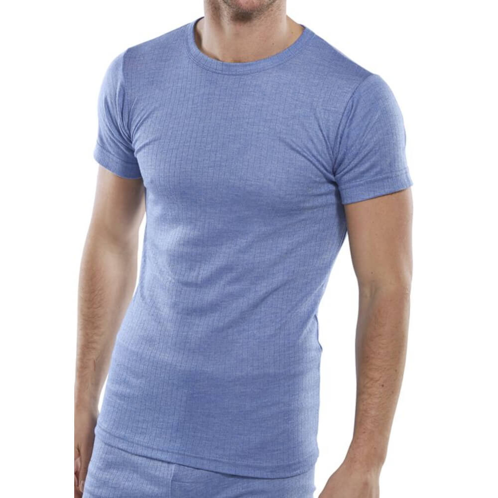 Short Sleeved Thermal Vest - Blue