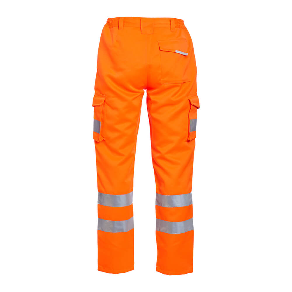 Hi-Vis Combat Trousers (Reg Leg) Orange EN20471 Class 1 - rear