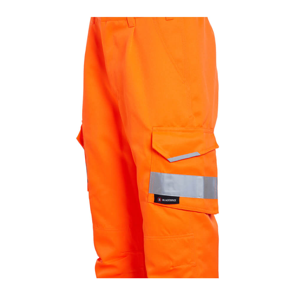 Hi-Vis Combat Trousers (Reg Leg) Orange EN20471 Class 1 - leg pocket