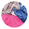 Coloured Towel Rags Wipers close up